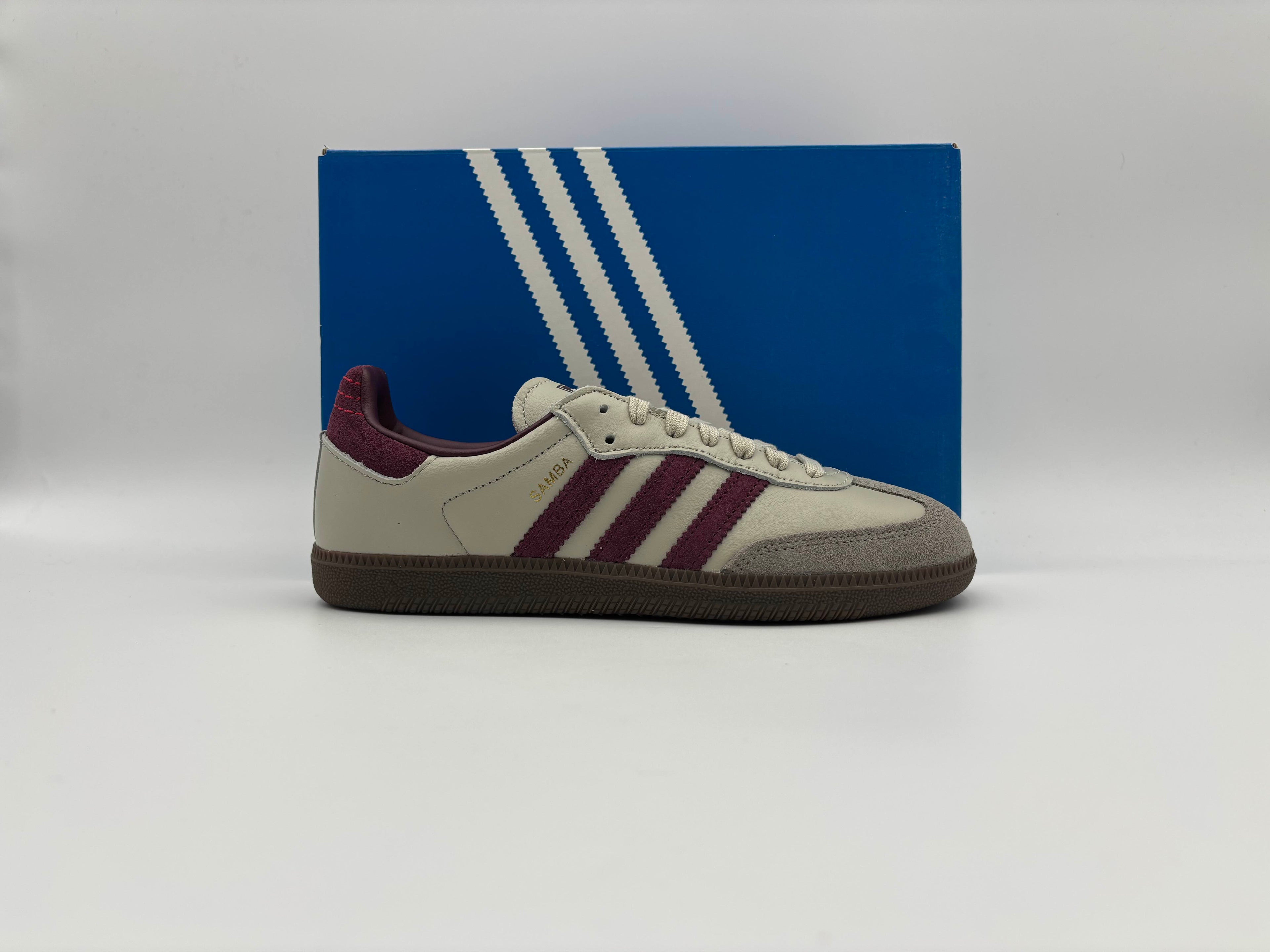 Adidas Samba OG Putty Grey Maroon